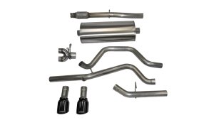 GMC Sierra 1500 Performance Exhaust - Dual Rear - CORSA Performance - Cat Back Sport - Black - `14-`19